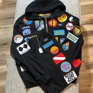 Aviator Nation Vintage Patch Zip up Hoodie